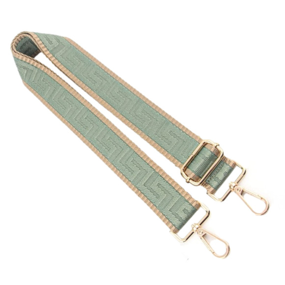 Jacquad crossbody Purse replacement guitar strap Sage Green Nwt - Picture 3 of 4